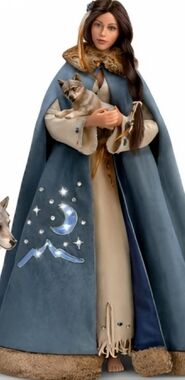 Ashton Drake Maiden Portrait Native Doll With Cape Lights Up NO WOLF
